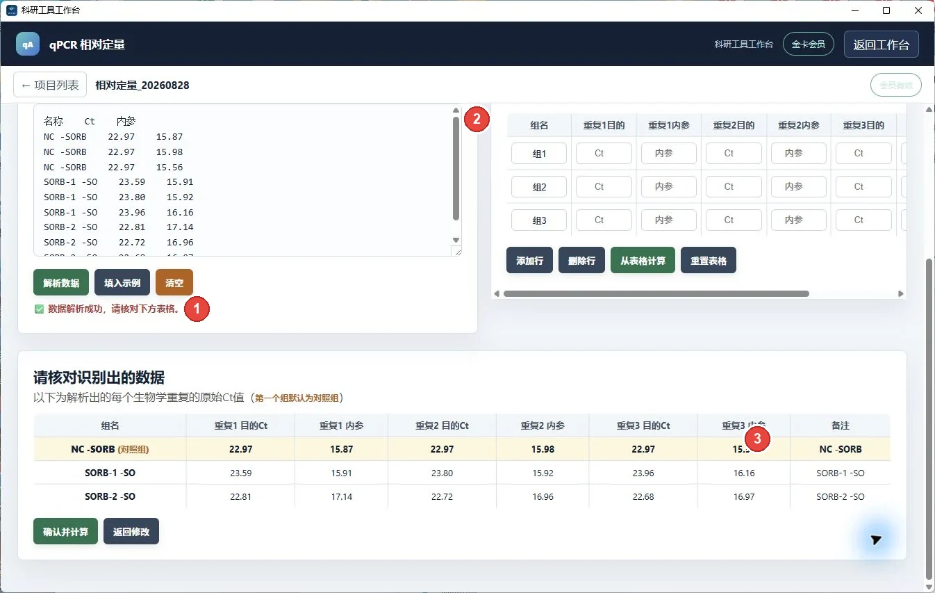 qPCR 相对定量数据复核